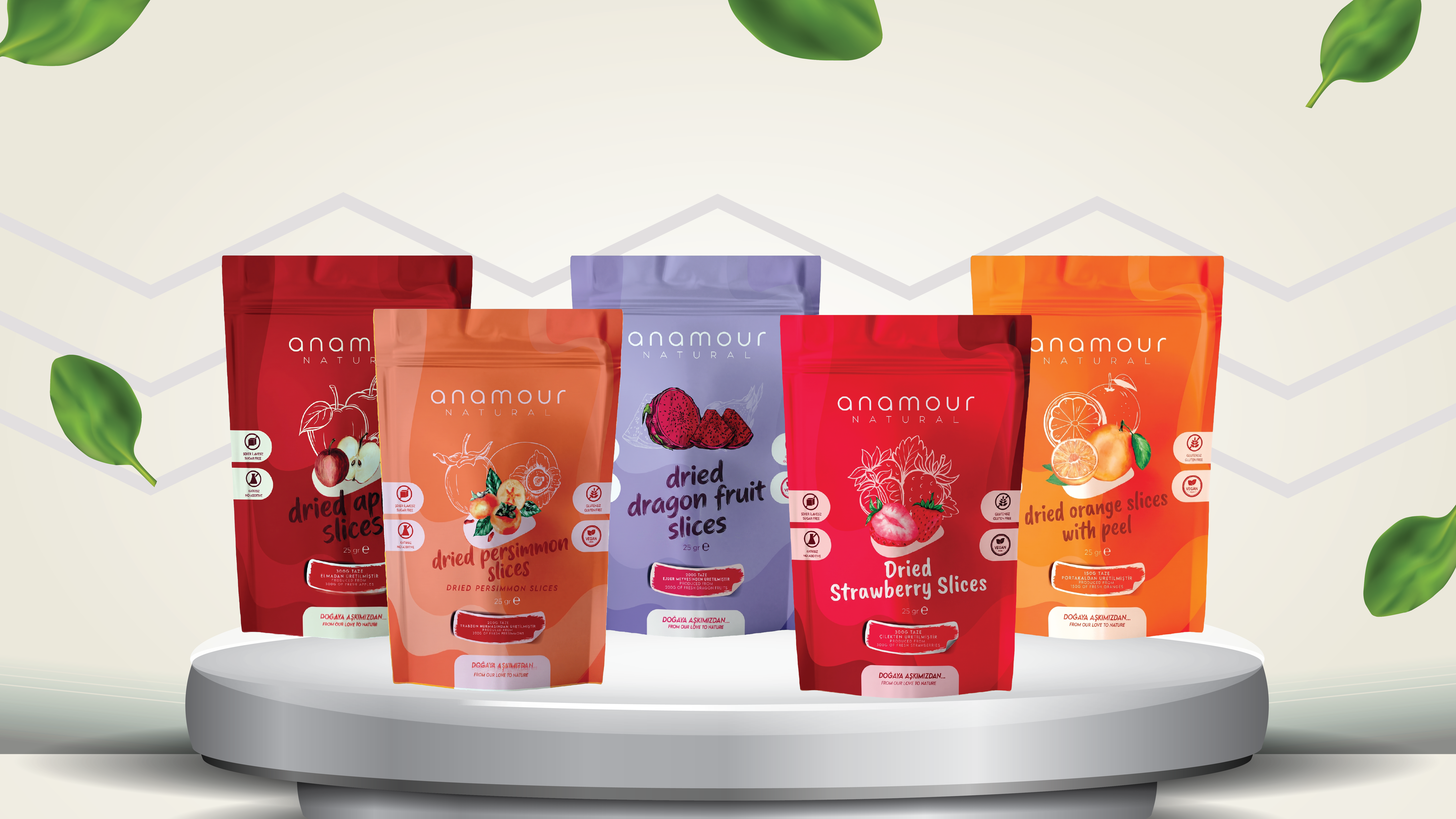 Anamour Natural premium dried fruit product assortment